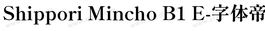 Shippori Mincho B1 E字体转换
